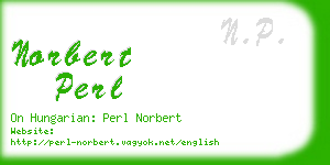 norbert perl business card